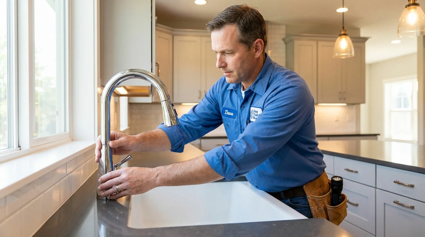 Kitchen faucet installation by Johns Plumbing LLC in Fairless Hills